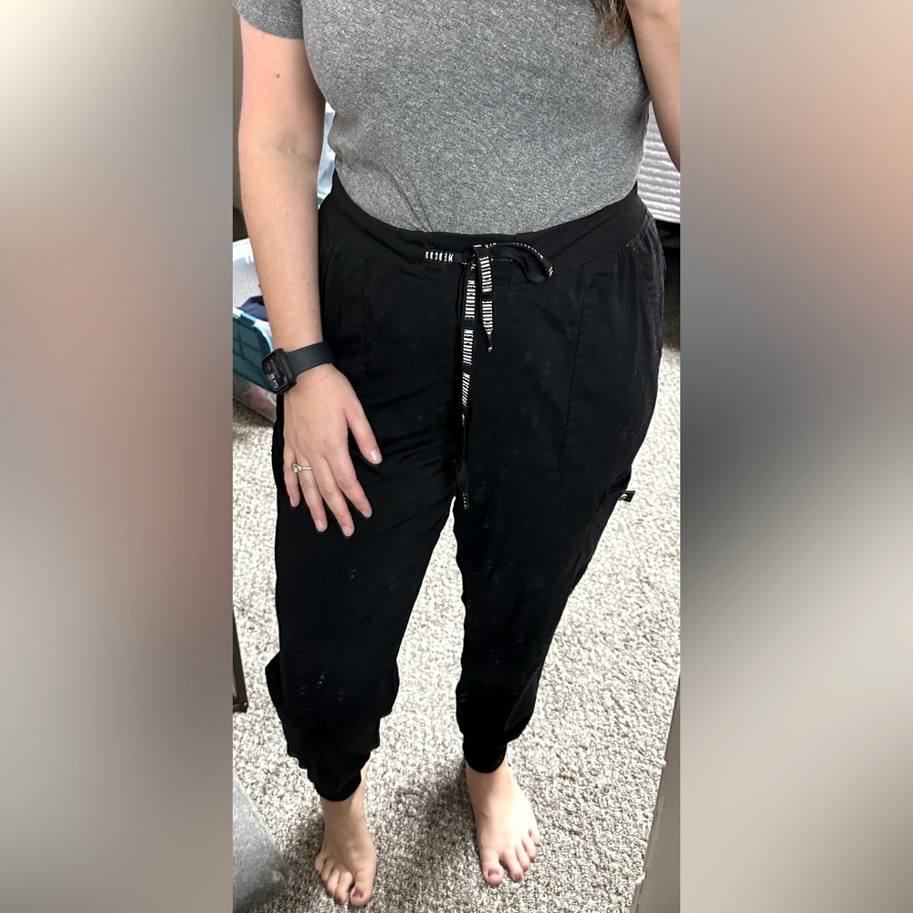 Black Med Couture Touch Jogger Scrub Pants